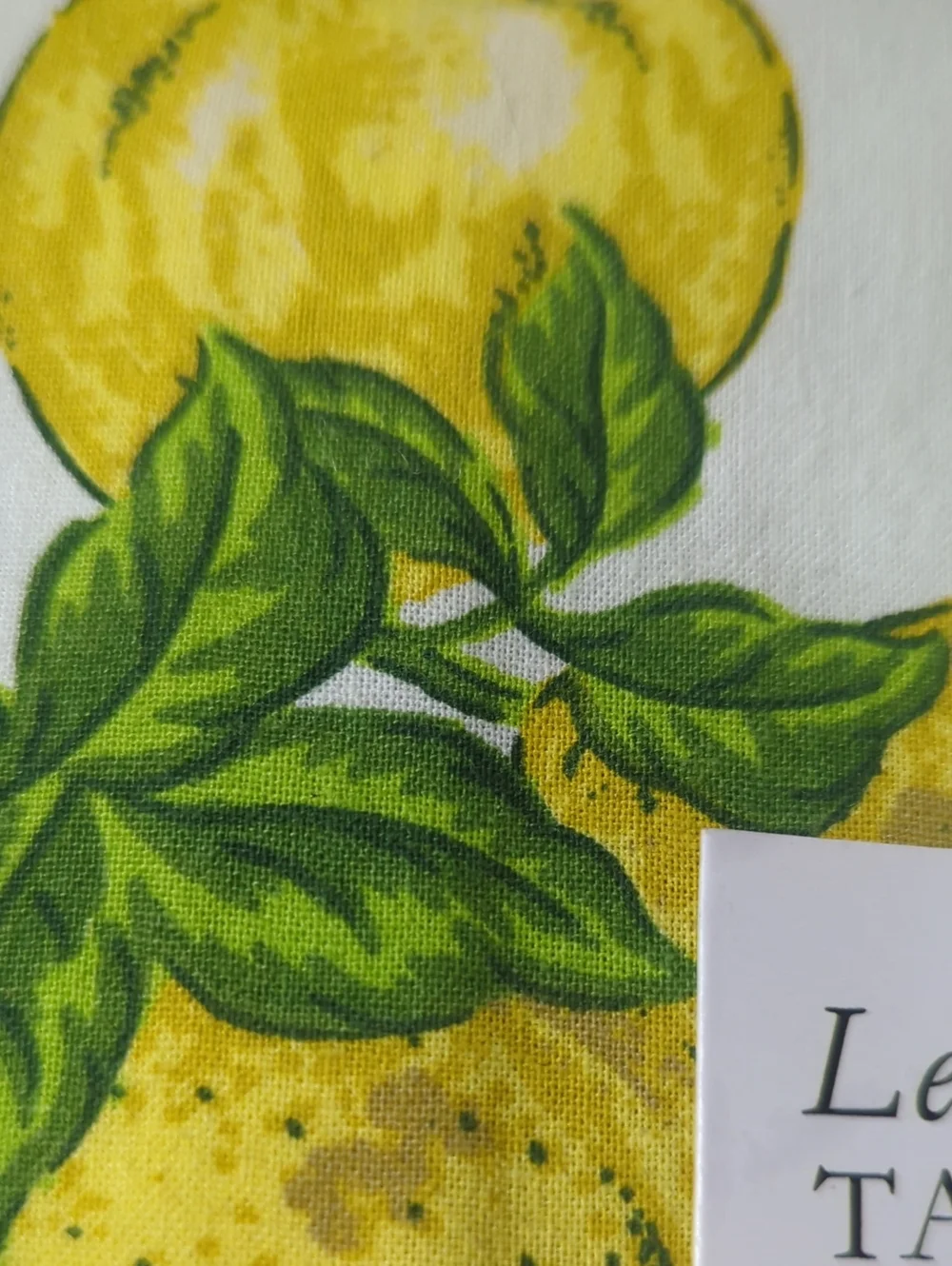 April Cornell Tablecloth 60x120  100% Cotton Lemon Provencal Green Crochet NEW
